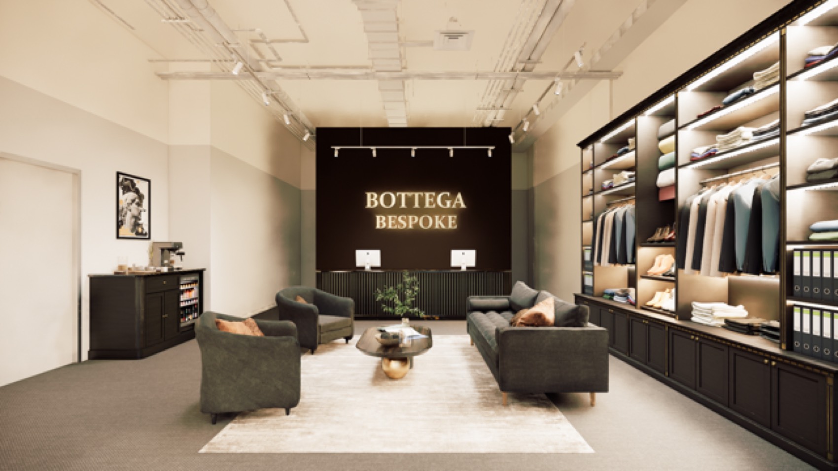 The Bottega Bespoke showroom in Coral Gables