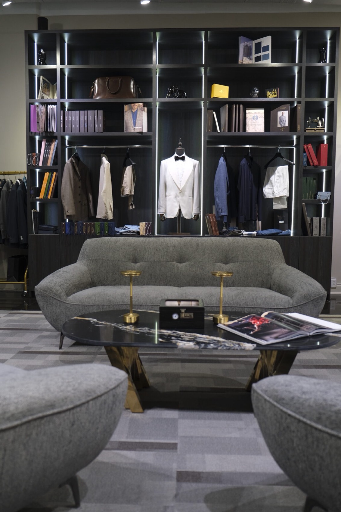 The fabric library at Bottega Bespoke